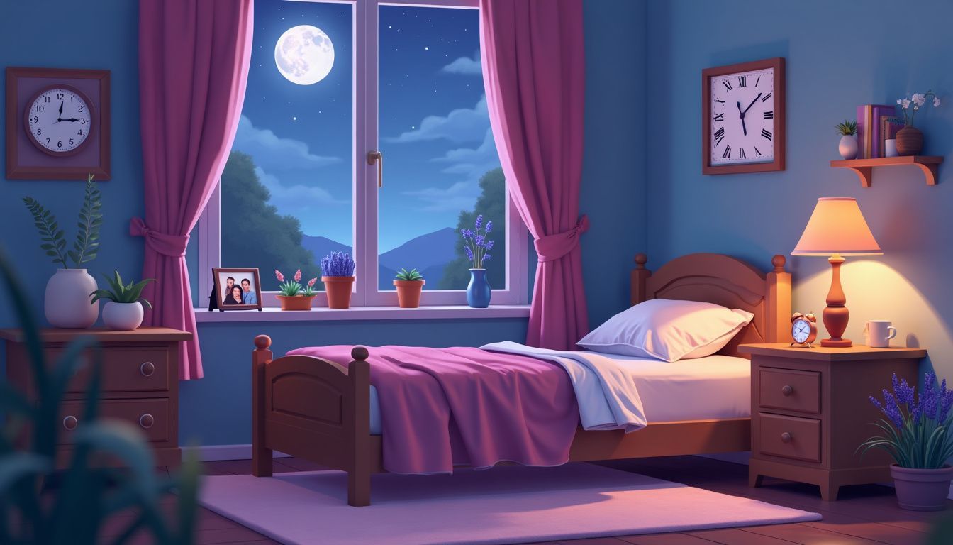 A cozy, elder's bedroom with a comfortable bed and personal touches.